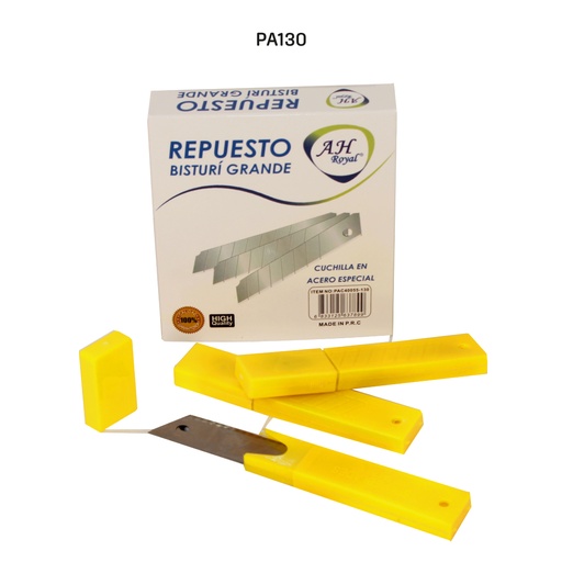 [PA130] REPUESTO GRANDE DE BISTURI AH ROYAL DISPLEY X 1O [PAC3239-130]