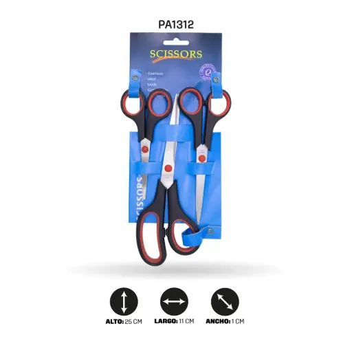 [PA1312] TIJERAS SCISSOR 3 PCS 5.5"7"8.5" [PAC3248-1312]