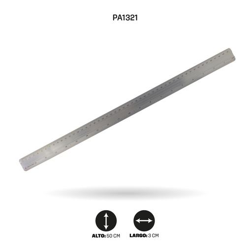 [PA1321] REGLA METALICA GRANDE X 50CM [PAC10042-1321-PAC30114-1321]