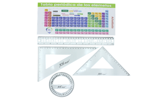 JUEGO GEOMÉTRICO AH ROYAL GRUESO 120 GRS CON TABLA PERIODICA [PAC3295-1350-PAC60015-1350]