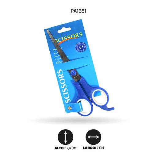 [PA1351] TIJERA 7" SCISSORS AZUL CON CABO [PAC90247-1351]