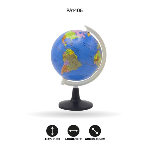 [PA1405] GLOBO TERRAQUEO 10.6CM [PAC2050-1405-PAC20307-1405]
