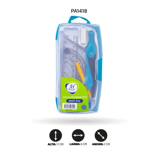 [PA1418] CAJA MATEMATICA AH ROYAL 8 PIEZAS [PAC90263-1418]