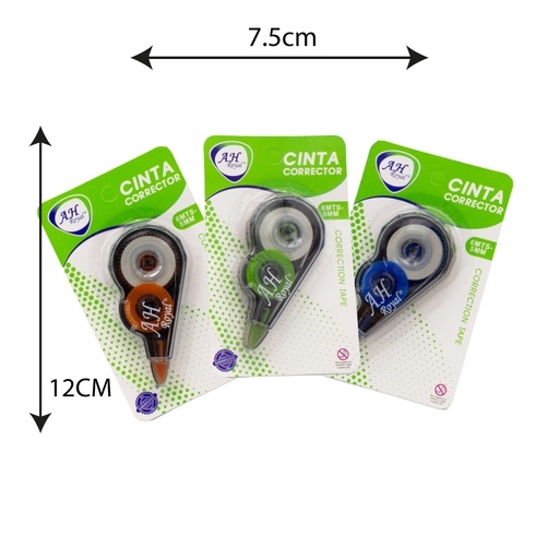 [PA2045] CORRECTOR CINTA AH ROYAL DE COLORES 5MM X 6MT [PAC3595-PAC60047-2045]