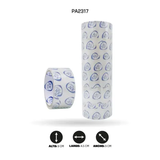 [PA2317] CINTA AMARILLA ANCHA 45 mm x 45 mic x 32 mts [PAC3671-PAC90046-2317][PAC3659]