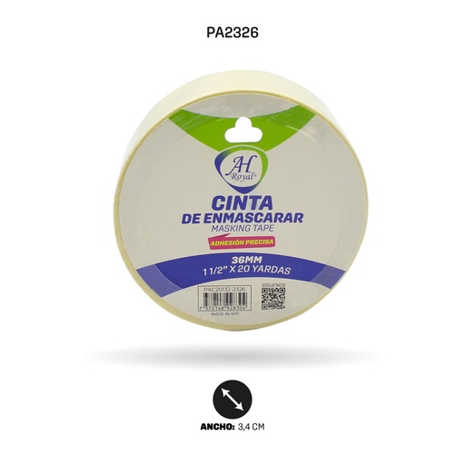 [PA2326] CINTA AH ROYAL ENMASCARAR 36mm 1.5" 20yd [PAC20132-2326]