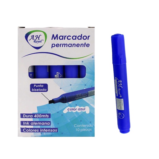 [PA2567] MARCADOR AH ROYAL AZUL PERMANENTE BISELADO [PAC70575-2567]