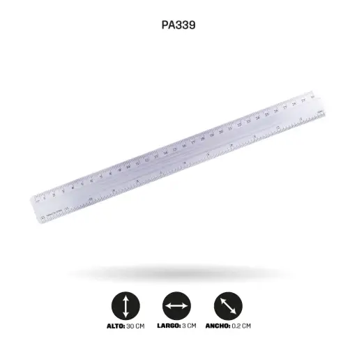 REGLA METÁLICA AH ROYAL DE 30CM [PAC70251-339]