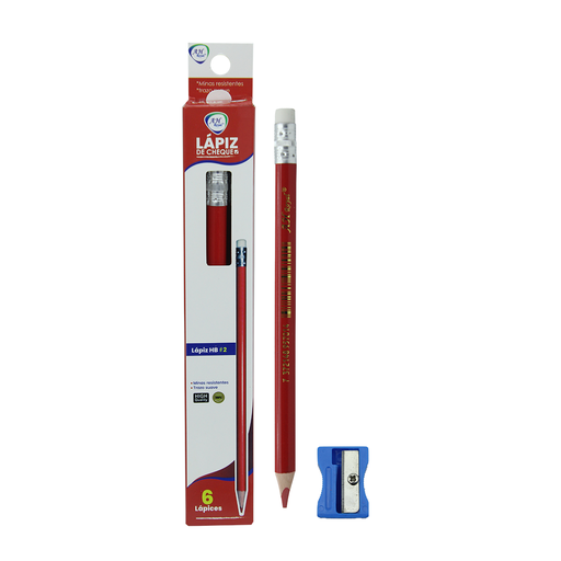 LAPIZ AH ROYAL ROJO JUMBO X 6 UND [PAC2505]