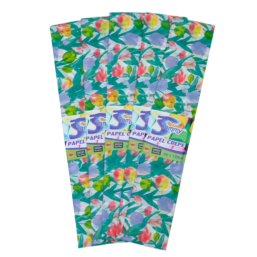 [PA3722] PAPEL CREPE IMPRESO FLORES X20 (6907888710523) [80-52]