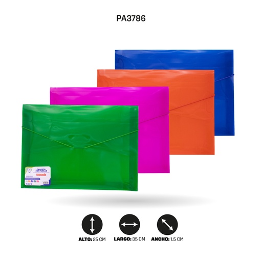 CARPETA AHROYAL FUELLE RESORTE OFICIO 4 COLORES 45mc [PAC5344-3786]