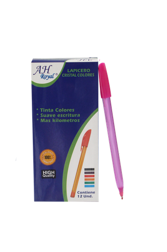 BOLIGRAFO AH ROYAL TRASLUCIDO CRISTAL LINEA GEL COLORES SURTIDOS [PAC70197-4017]