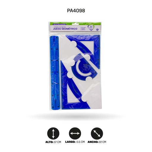 [PA4098] JUEGO GEOMÉTRICO AH ROYAL SILICONADO GRANDE  [PAC3267-4098]