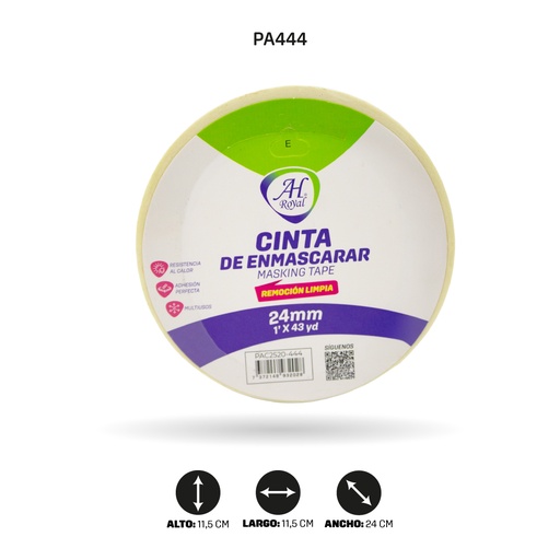 [PA444] CINTA AH ROYAL ENMASCARAR 24mm 1" 40m [PAC2520-444]