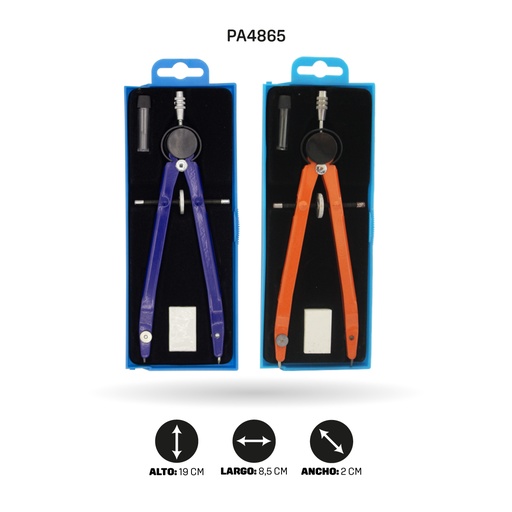 [PA4865] COMPAS DRAWIN GRANDE EN BLISTER CON BORRADOR [PAC2190]