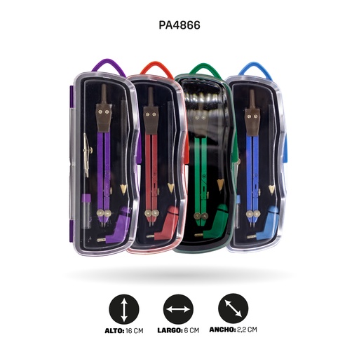 [PA4866] COMPÁS MEDIANO EN CAJA PLASTICA [PAC2191]