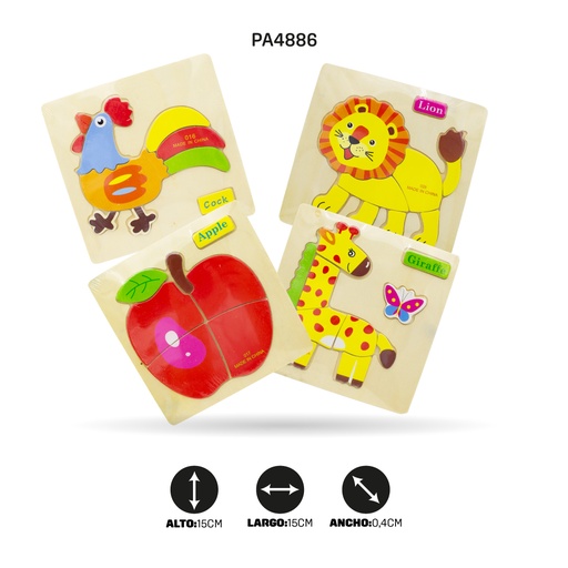 [PA4886] ROMPECABEZA SURTIDO 15CM X 15CM [PAC2306]