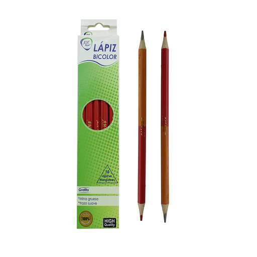 LAPIZ AH ROYAL BICOLOR ROJO MINA GRUESA [PAC2203]
