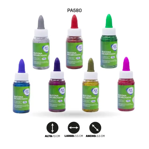 [PA580] SILICONA AH ROYAL SURTIDA ESCARCHADA X 50GRS [PAC50204-580]