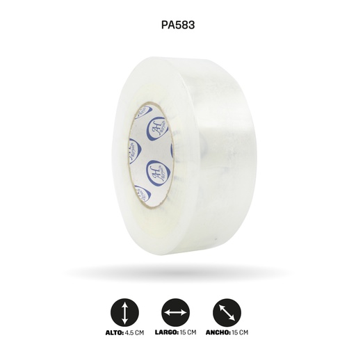 [PA583] CINTA AH ROYAL TRANSPARENTE - AMARILLA 45 mm x 45 mic x 300 yd [PAC2519-583][PAC6819][PAC6824]
