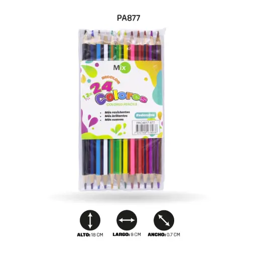 [PA877] COLOR MIX DOBLE PUNTA EN BLISTER DE VINILO [PAC2020-PAC4817]