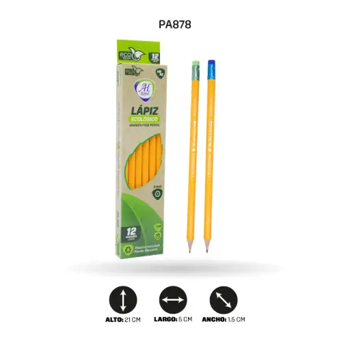 [PA878] LAPIZ AH ROYAL ECOLOGICO AMARILLO HB #2 [PAC3484-878-PAC30075-878]