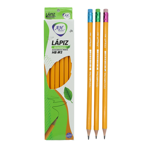 [PA878] LAPIZ AH ROYAL ECOLOGICO AMARILLO HB #2 [PAC3484-878-PAC30075-878]