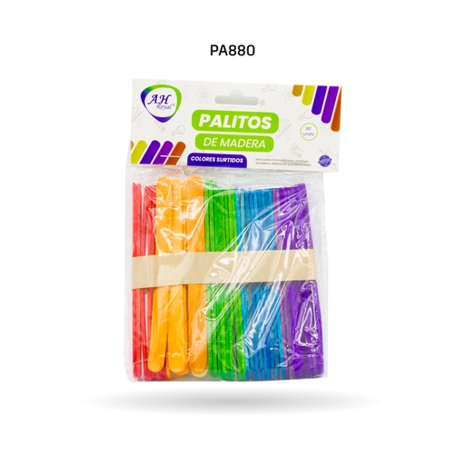 [PA880] PALOS DE PALETA AH ROYAL COLORES SURTIDOS X 50UND [PAC3468-880-PAC50016-880]