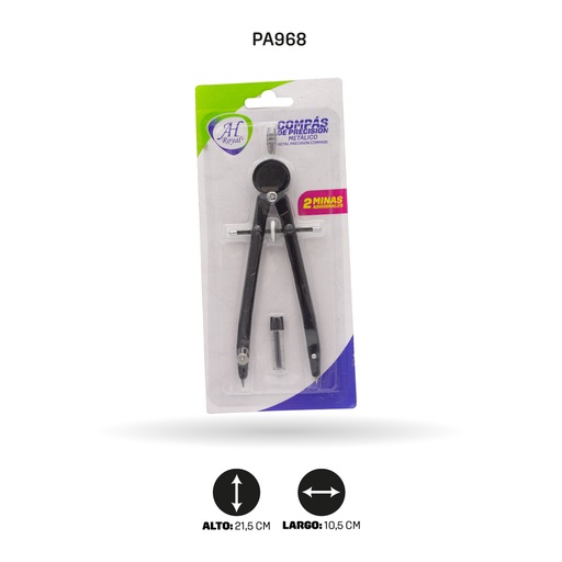 [PA968] COMPAS AH ROYAL DRAWING GRANDE CON MINA ENCARTONADO [PAC70214-968]