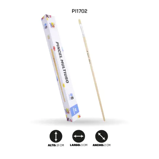 [PI1702] PINCEL CHINO AH ROYAL PLANO NO 5 X12 [PAC20005-1702-PAC80086-1702]