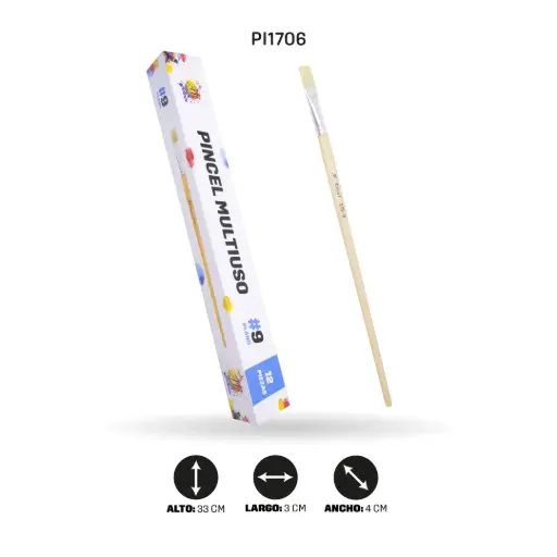 [PI1706] PINCEL CHINO AH ROYAL PLANO NO 9 X12 [PAC20009-1706-PAC80090-PAC20009]