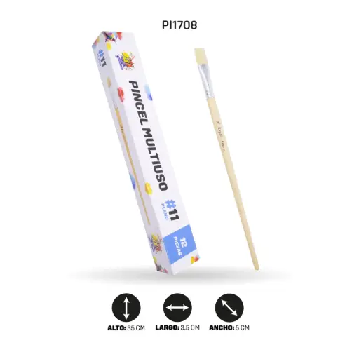 [PI1708] PINCEL CHINO AH ROYAL PLANO NO 11 X12 [PAC20011-1708-PAC80092-1708]