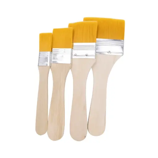 [PI2597] BROCHAS UNIDADES 2 4 6 8 CERDA CINTETICA AMARILLA X4 [PAC2221-2597]