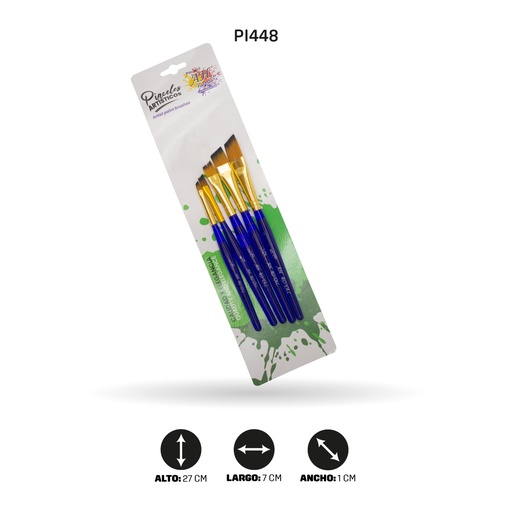 [PI448] PINCEL AH ROYAL JUEGO ACRILICO HEXAGONAL NO1/8 1/4 3/8 1/2 5/8 X5   [PAC20031-448]