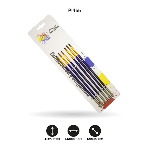 [PI455] PINCEL AHROYAL PLANO N°0 X6  [PAC20036-455]