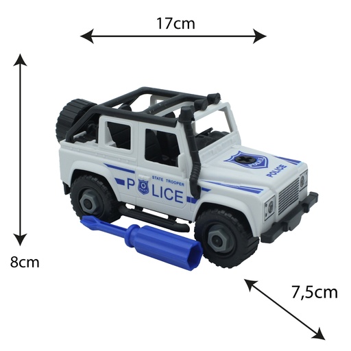 [JU9699] CARRO DE POLICIA DIDACTICO DE FRICCIÓN [MY6702C-1/2]