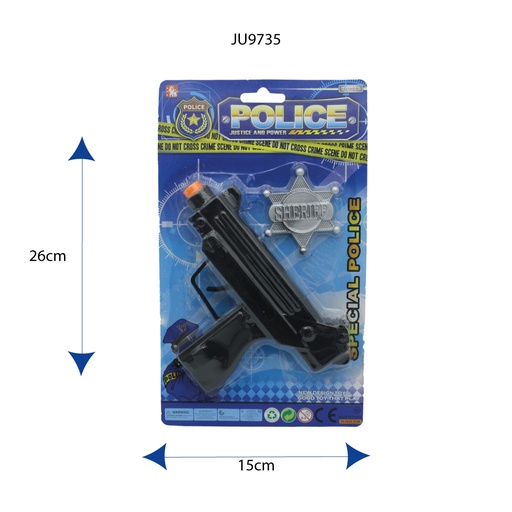 [JU9735] PISTOLA  CON PLACA ENCARTONADA [02-7]