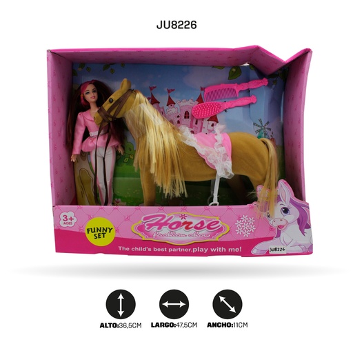 JUGUETE CABALLO DE EQUITACION CON JINETE [2018-13]