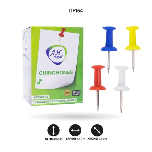 [OF154] CHINCHONES COLORES SURTIDOS X50 DISPLEY X 10 [PAC60026-154]