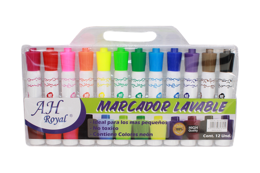 [PA1053] MARCADOR AH ROYAL LAVABLE X 12 UND [PAC70610-1053]