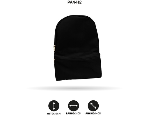[PA1011] MALETIN UNICOLOR NEGRO