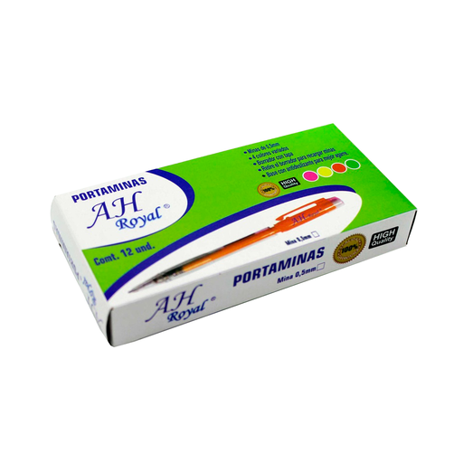 [PA278] PORTAMINA AH ROYAL COLORES SURTIDOS MINA 0.5MM (DISPLAY X12) [PAC70105-278]