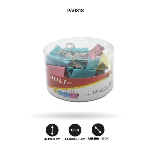 [PA9818] GANCHO LOTERO COLORES PASTELES DISPLEY X 24 UND 41 MM [PAC3264-9818]