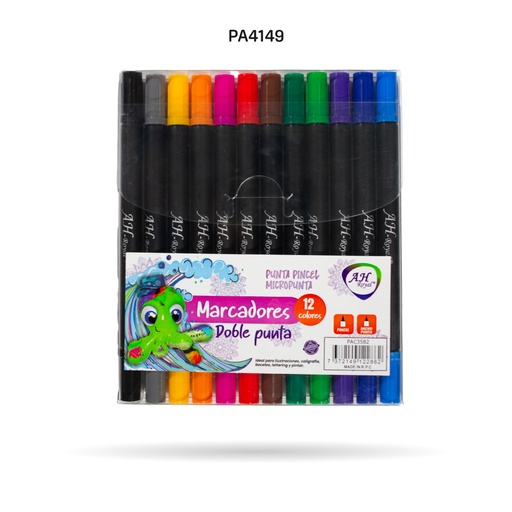 [PA4149] MARCADOR AHROYAL MULTITRAZO SET X 12 UNDS (PAC3582) [PAC3582]