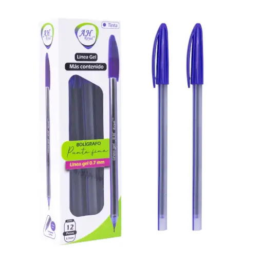 [PA2386] BOLIGRAFO AH ROYAL TRIANGULAR 07MM, TIPO ALLEGRO AZUL.