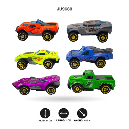 [JU9668] COCHE DEPORTIVO SERIE DE ALEACIÓN 6 PIEZAS [V512]