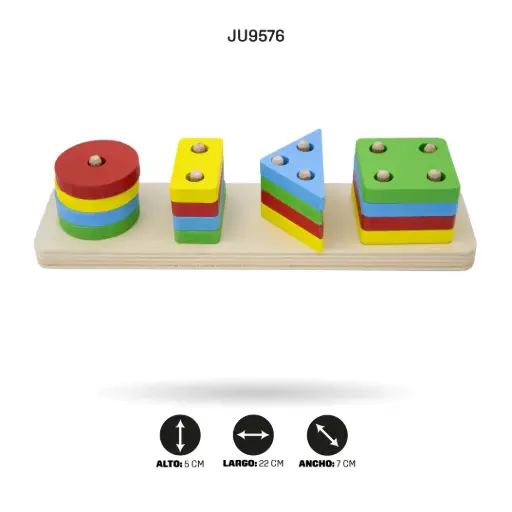 [JU10014] 8198 DIDACTICO LINEAL FIGURAS GEOMETRICAS [1970-150]