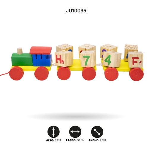 [JU10095] TREN DE MADERA CUBOS DIDÁCTICOS  [1970-175]