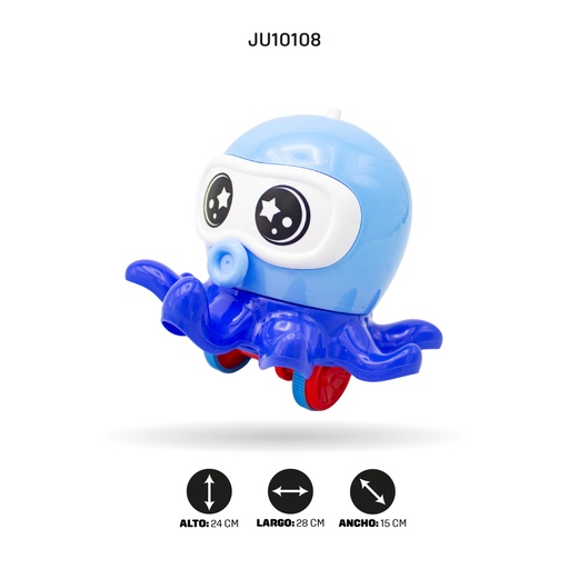 [JU10108] PULPO DE ARRASTRE CON MUSICA PARA BEBÉ [788]