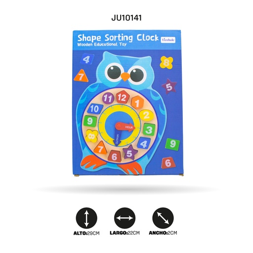[JU10141] JUEGO DIDACTICO RELOJ BLOQUES DE CONSTRUCCIÓN  FIGURA RANA Y BÚHO [1970-190]